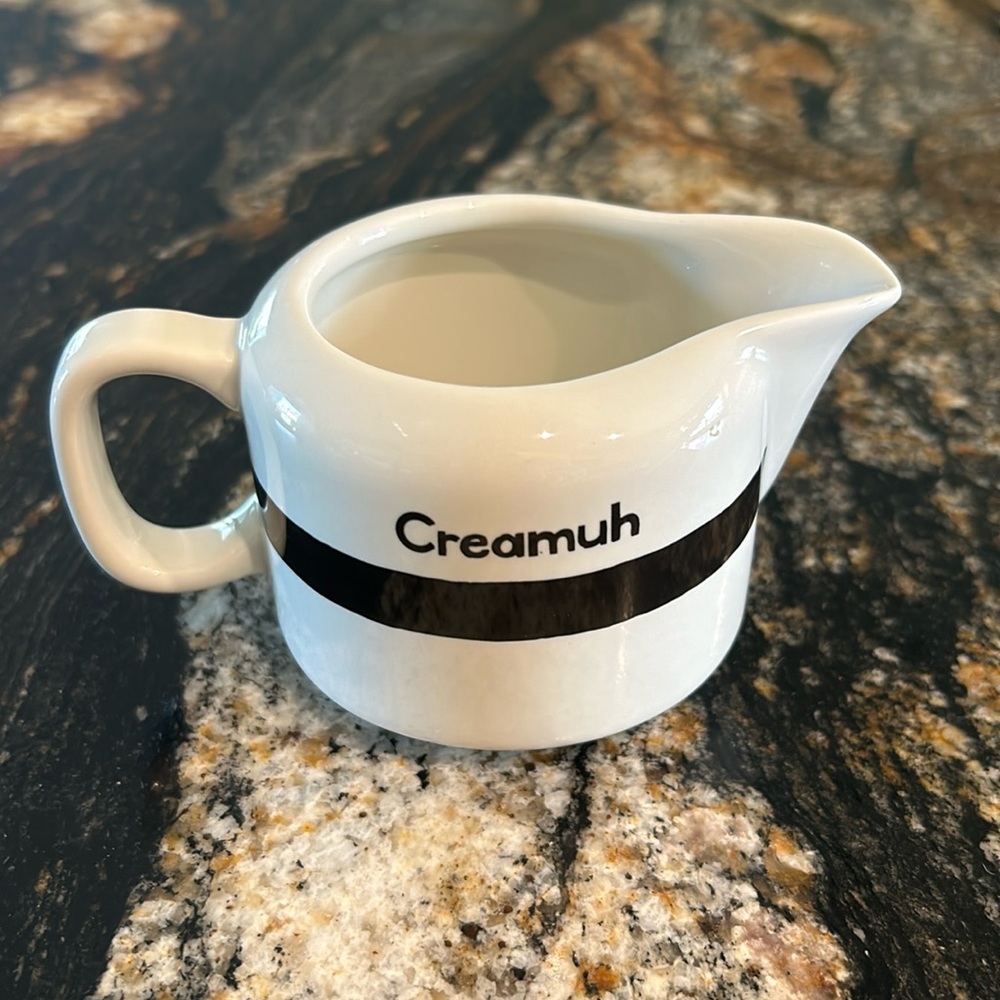 Fishs Eddy Brooklynese Creamuh, small creamer, NYC gift
